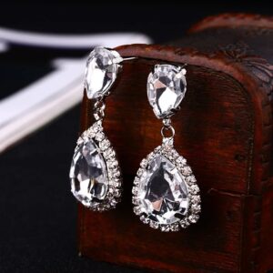 Shiny Teardrop Crystal Earrings