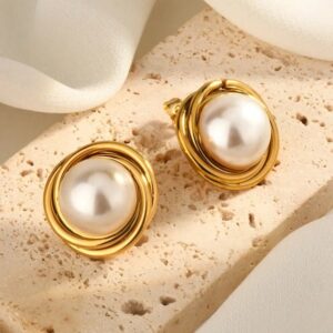 Elegant Baroque Round Drop Earrings