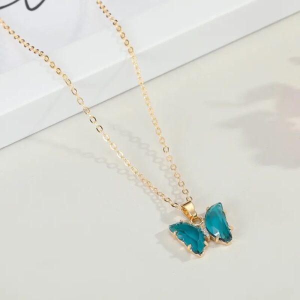 Whimsical Butterfly Necklace Set – 5 Colorful Pieces for Every Day - Image 4