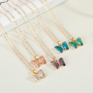 Whimsical Butterfly Necklace Set – 5 Colorful Pieces for Every Day