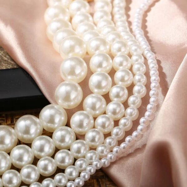 Timeless Elegance – Layered Imitation Pearl Necklace Set - Image 2