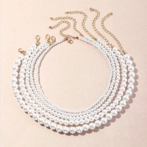 Timeless Elegance – Layered Imitation Pearl Necklace Set