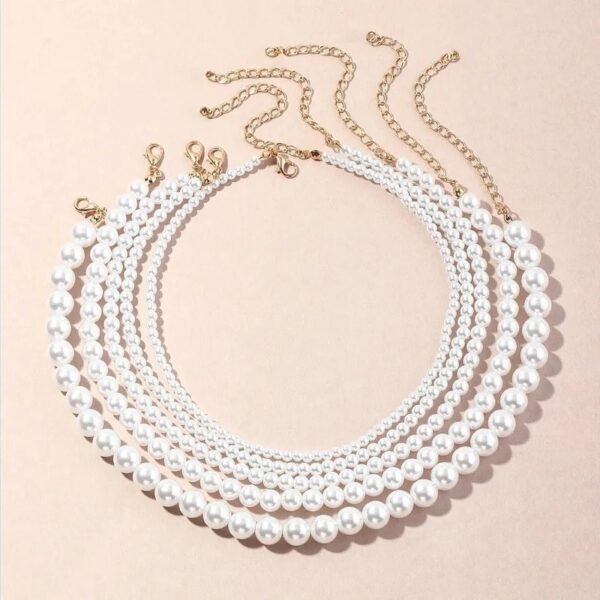 Timeless Elegance – Layered Imitation Pearl Necklace Set