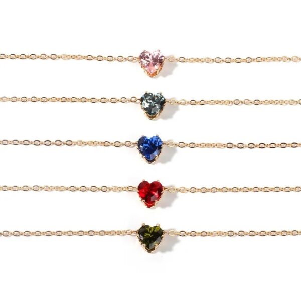 Colorful Heart Necklace Set – 5 Styles for Every Day - Image 2